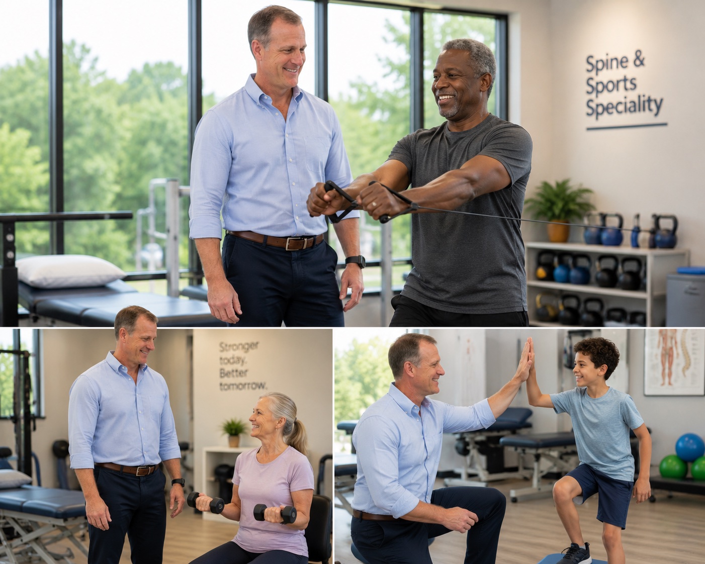Jamie G. Smith providing one-on-one physical therapy care for active adults and athletes